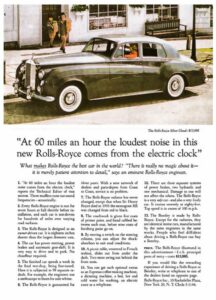 Pubblicità Rolls Royce di David Ogilvy
